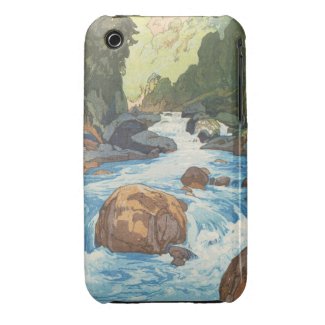 Scenes in the Japan Alps, Kurobe River Yoshida art iPhone 3 Covers