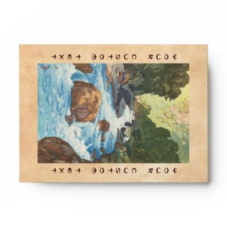 Scenes in the Japan Alps, Kurobe River Yoshida art Envelopes