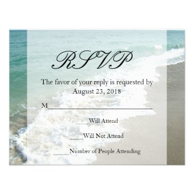 Scenic Beach Destination Wedding Custom Invite