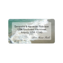 Scenic Beach Destination Wedding Custom Address Label