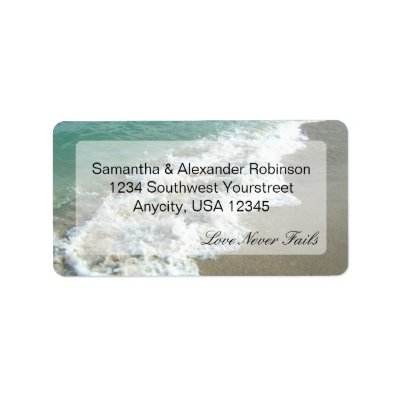 Scenic Beach Destination Wedding Custom Address Label