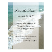 Scenic Beach Destination Wedding Post Cards
