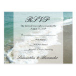 Scenic Beach Destination Wedding RSVP Postcard postcards