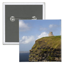 Scenic Cliffs of Moher and O'Brien's Tower. Button