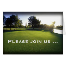 Scenic Golf Outing Folded Card Invitations