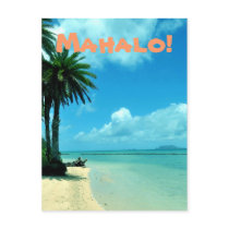 Scenic Hawaiian Beach Postcard