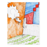 Scenic Pastoral of Pattern Post Card
