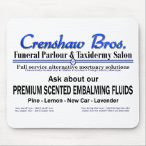 Scented Embalming Fluids mousepads