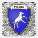 Schäffer (v. Peterzell) family arms Square Sticker