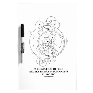 Schematics Of The Antikythera Mechanism (Diagram) Dry-Erase Board