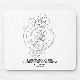 Schematics Of The Antikythera Mechanism (Diagram) Mousepads