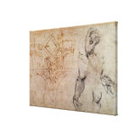 Scheme for the Sistine Chapel Ceiling, c.1508 Stretched Canvas Print