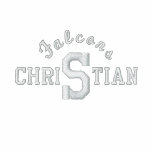 Schenectady Christian Falcons Athletics White Logo Embroidered Track Jacket