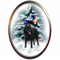 Schipperke Christmas Gifts Ornament photo sculptures