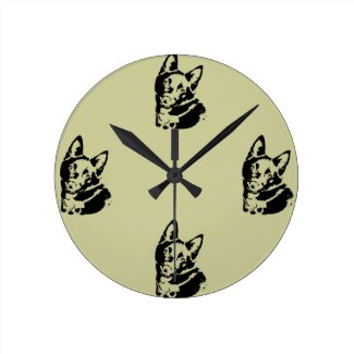 Schipperke Dog Picture Wallclocks