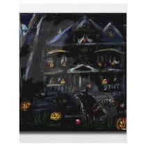 Schipperke Halloween Haunted house flyers by zadajeanne Schipperke Halloween Haunted house flyers