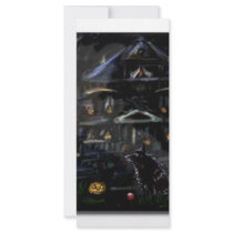 Schipperke Halloween Haunted house rack cards by zadajeanne Schipperke Halloween Haunted house rack cards