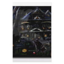Schipperke Halloween Haunted house stationery by zadajeanne Schipperke Halloween Haunted house stationery