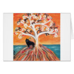 Schipperke love spiritual tree beauty of orange greeting card