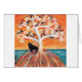 Schipperke love spiritual tree beauty of orange greeting card