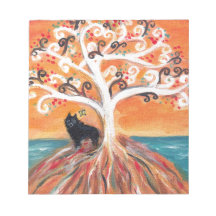 Schipperke love spiritual tree beauty of orange memo notepads