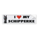 Schipperke Love Sticker bumpersticker