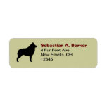 Schipperke Silhouette Return Address Labels