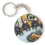 Schipperke summer birthday party key chains