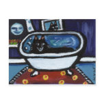 Schipperke whimsical bath postcards