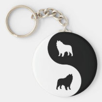 Schipperke Yin Yang keychains