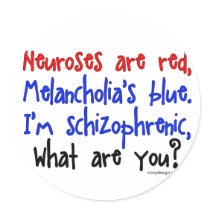Schizophrenic Humor Stickers
