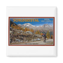 Schlegeistal - Mountain Biker Fridge Magnets