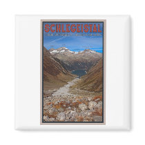 Schlegeistal - View Down the Valley Refrigerator Magnet