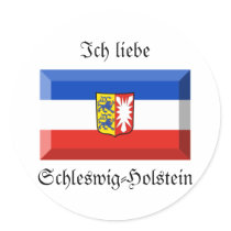 Schleswig-Holstein Flag Gem stickers by Vexillophile Schleswig-Holstein Flag Gem stickers