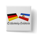 Schleswig-Holstein, Germany Flag Tiles Pinback Button
