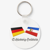 Schleswig-Holstein, Germany Flag Tiles keychains