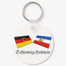 Schleswig-Holstein, Germany Flag Tiles keychains