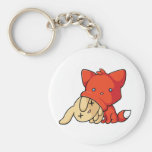 SCHLUP Fox Eating Rabbit Key Chain