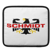 Schmidt Surname iPad Sleeves