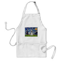 Schnauzer 1N - Starry Night Apron