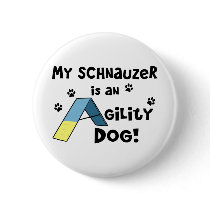 Schnauzer Agility Dog buttons