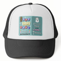 Schnauzer Bowling Night Trucker Hat