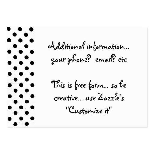 Schnauzer business card (back side)