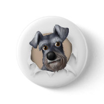 Schnauzer Busting Out buttons