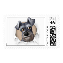 Schnauzer Busting Out - Customized Stamps