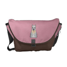 Schnauzer Cartoon Messenger Bag