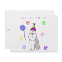 Schnauzer Celebrate invitations by giftsjustforu Schnauzer Celebrate invitations