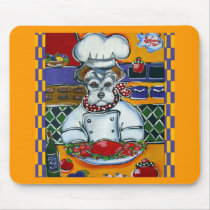 Schnauzer Chef mousepads by Chef_Pet_Art Schnauzer Chef mousepads