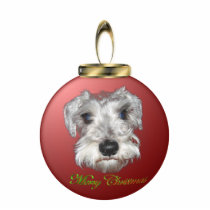 Schnauzer Christmas Ornament photo sculptures