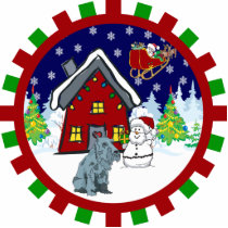 schnauzer cute country cottage ornament photo sculptures